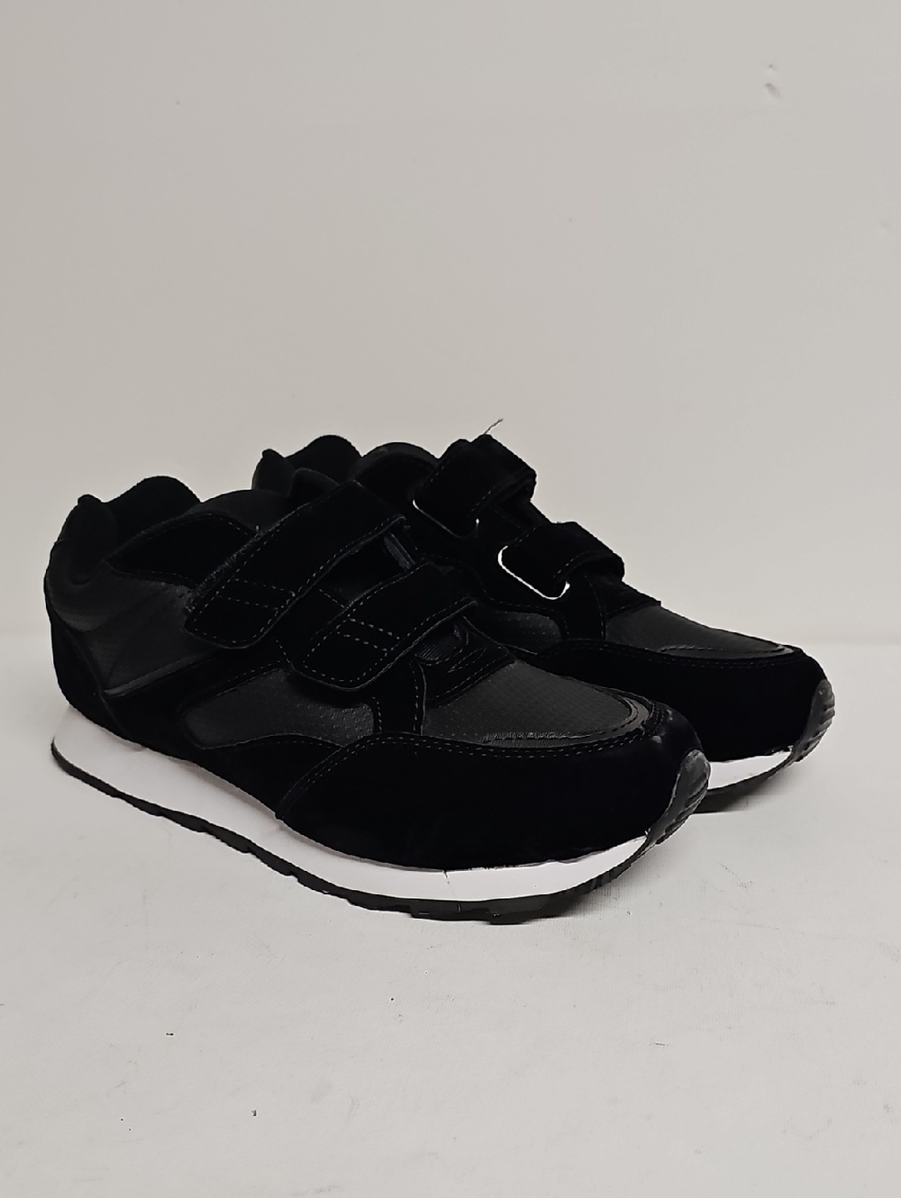 Athletic Works Black Strap Sneakers Size 8 Walking Casual Shoes